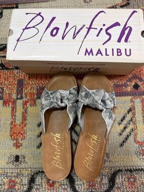Blowfish Camo Knot Slide Sandals